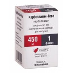 Карбоплатин-Тева, лиофилизат для приготовления раствора для инфузий 450 мг 1 шт флаконы