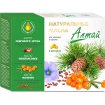 Набор подарочный, капсулы Натуральные масла Алтай кедровое №60+ облепиховое №60 + льняное №60